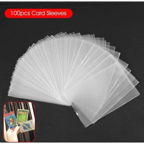 100Pcs Transparent Card Sleeves Magic Board Game Tarot Poker Cards Protector Bag 65*90mm 60*9mm 45*70mm 69x120mm