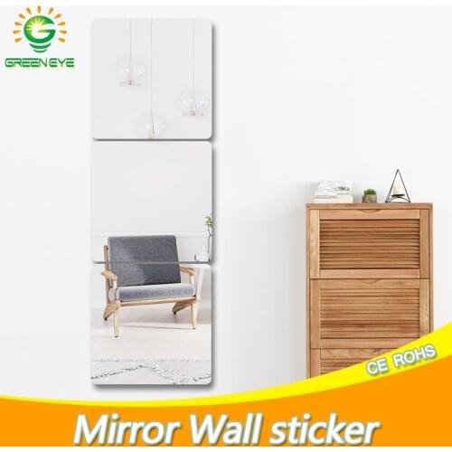 Mirror Wall Sticker Square Self-adhesive waterproof Mirrorr Sticker 30*30cm Crystal Wall Paper DIY 3D Home Bathroom Decoration