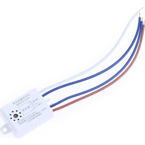 1pcs 220V 60Hz LED Sound Operated Switch Energy Sensor Voice Control Lamp Acoustic Sensor Switch