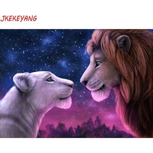 5D DIY square/round Diamond painting King of lion To My Love Cross Stitch Diamond Embroidery Pattern Rhinestone J3153