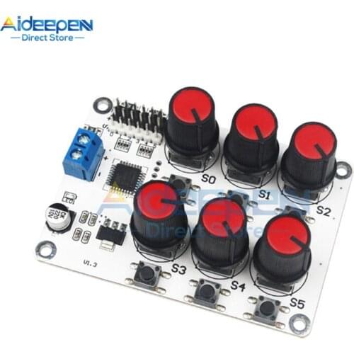 6 Channels Rotary Knob Servo Driver 6 Way Controller Board Overcurrent Protection Servo Tester For Arduino DIY Robot Arm Part