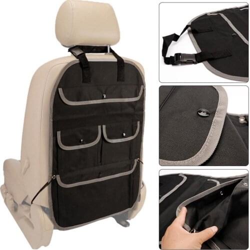 75% Dropshipping!Car Seat Back Multi-Pocket Sundries Storage Bag Kids Anti-Kick Mat Organizer