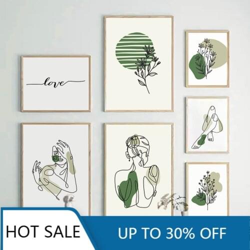 Abstract Girl Line Legs Flower Love Quote Wall Art Canvas Painting Nordic Posters And Prints Decor Pictures For Home Decoration