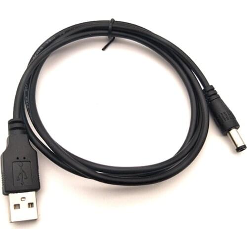 0,8 Mt Barrel Jack Adapter-USB zu 5,5mm, 5 V USB + DC JACK Kabel Draht (5,5x2,1mm)