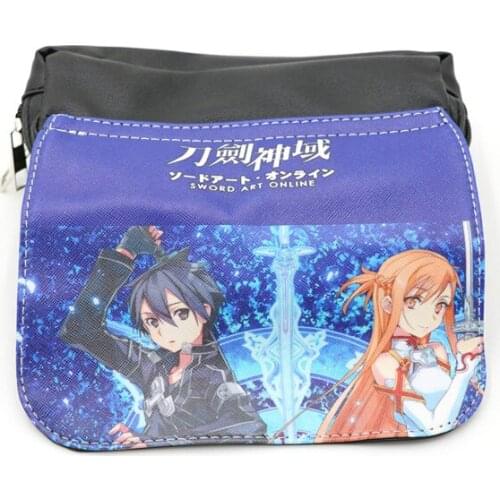 Anime Sword Art Online Pencil Bag Kirito & Yuuki Asuna Cartoon Cosmetic Bag for Gift
