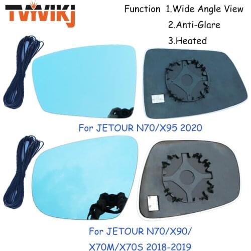 TVYVIKJ Side Rearview Mirror Blue Glass Lens For JETOUR x70 x90 2018-2020 Wide Angle View anti glare door mirror wing