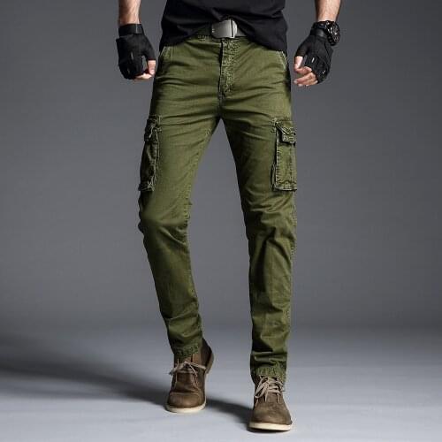 Cargo Pants Men Casual Pants Men Cotton Mens New Fashion Pants Multi-pocket Cargo Trousers Mens Straight Pants Plus Size 24