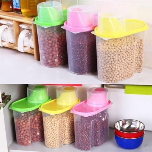 Dried Food Cereal Flour Pasta Food Storage Dispenser Rice Container Sealed Box New