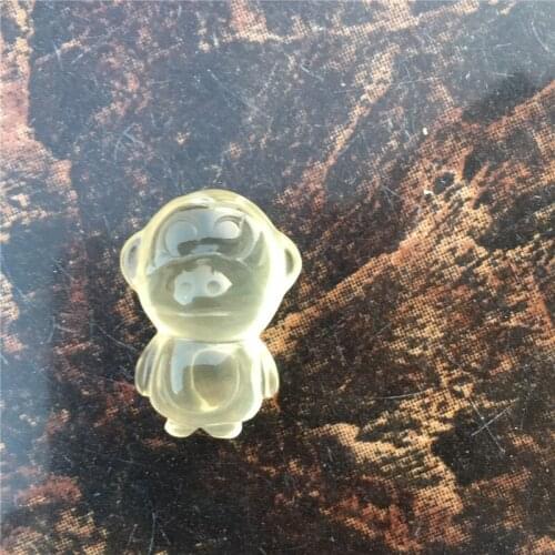 1pcs lovely monkey cute size Pure crystal natural citrine crystal figurine healing crystals for home decoration wholesale
