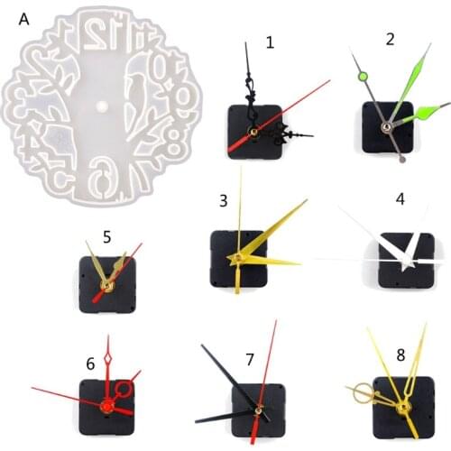 Large Clock Resin Mold Woodpeckers Clock Silicone Resin Mold with Clock Movement Mechanism for Epoxy DIY Jewelry Making