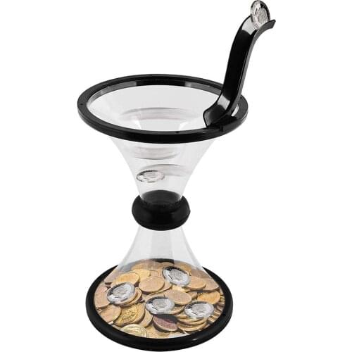 Gravity Rotating Cyclone Piggy Bank Decompression Vortex Funnel Transparent Hard Moneybox Vortex Bank Coin Save Montessori Toy