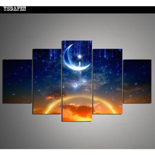 HD Printed Painting Canvas Printing Moon painting Room decor print poster picture canvas Framed Art HG-042