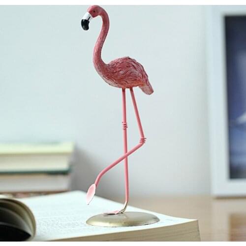 Wildlife Artificial Flamingo Female Figurines Ornament Animal Birds Figurines Home Decoration