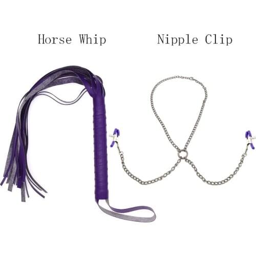 2 PCS Sex Toys For Women Slave Games Nipple Clamps for Sex Whip BDSM Bondage Set Nipple Clip Sexy Adult Product Game