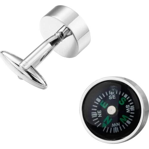 Fashion Superior quality Functional Compass Cufflinks Novelty Design Top Quality Copper Cuff Links Wholesale&retail