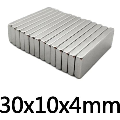 5-100 PCS 30x10x4mm block Powerful N35 Magnets Super Sheet Permanent Magnetic 30x10x4 mm Strong Neodymium Magnet 30*10*4mm