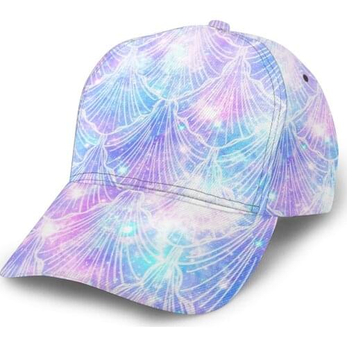 CINESSD Mermaid Galaxy Prints Outdoor Sport Caps Baseball Hat Men Women Visor Cap Baseball Cap Street Hip Hop Caps