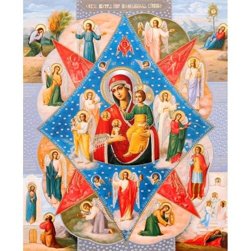 5D DIY Diamond Painting Religion Icon Full Square Diamond Embroidery Religion Kit Diamond Mosaic Picture of Rhinestones Sale