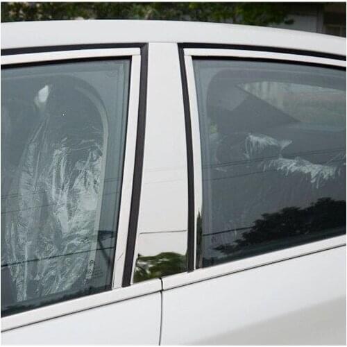 Stainless Steel Exterior Window BC Middle Pillar Decorated Frame For Citroen C4 2009 10 11 12 13 14 15 16 17 18 19 CA206A