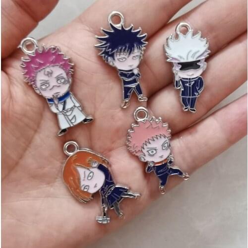 New 6 sets 30 pcs Anime Jujutsu Kaisen Charm Pendants DIY Jewelry Making