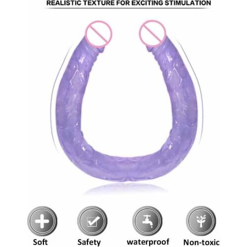 Wholesale double-headed 55CM super long super large simulation double-headed dildo for lesbians Lara penis