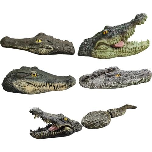 Floating Crocodile Decoy Head Water for Pool Lawn Goose Predator Birds