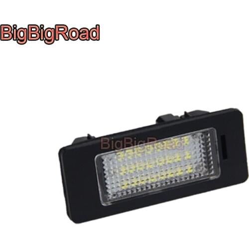 BigBigRoad For BMW 5 Series E39 1996~2003 E60 E60N E61 2004~2010 LED Car License Plate Light Number Frame Lamp LED Lights