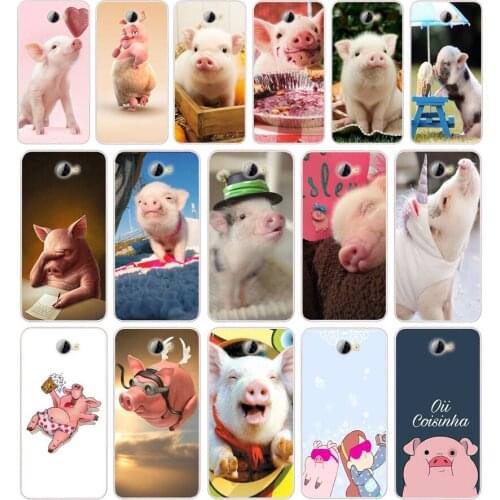 28 Cute Little Pink Pet Pig Luxury Silicone TPU Cover Phone Case On Case For Huawei Y3 II Y5 II Nova 5T GR3 P40 Lite E Case Soft