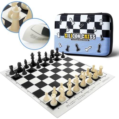 Chess Board Game For Kids Silicone Portable Food Grade Chess Best Gifts For Children On Birthday Or Christmas