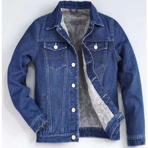 High quality Fashion Mens Jacket Autumn Winter Trend Streetwear Cowboy Coat Men Casual Hip Hop Men Clothing Thicken Jacket Men