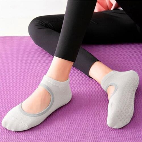 High Quality Women Bandage Yoga Socks Anti-Slip Quick-Dry Damping Pilates Ballet Socks Good Grip For Women Cotton Socks