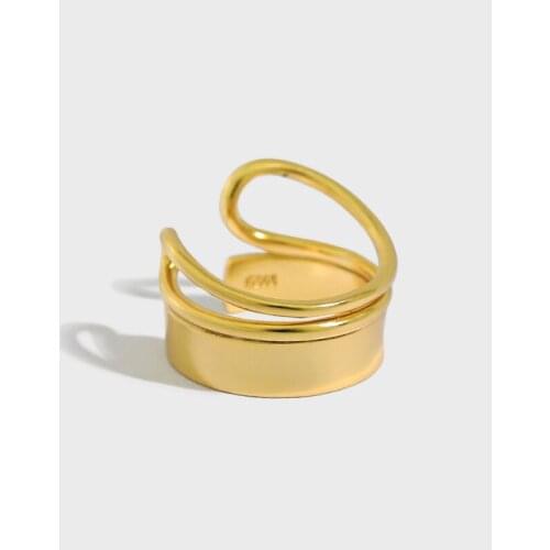 SHANICE S925 sterling silver open ring INS Cool Minimalist Line Opening Ring For Women Accessories Finger Fashion Jewelry Gifts