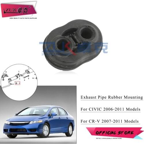 ZUK Exhaust Pipe Rubber Mounting Gasket For HONDA CIVIC FA1 FD1 FD2 2006 2007 2008 2009 2010 2011 CRV 2007-2011 18215-SNA-A01
