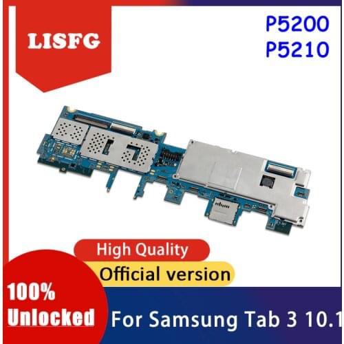 100% Unlocked Motherboard With Android System For Samsung Galaxy Tab 3 10.1 P5200 P5210 Mainboard With Full Chips Logic Board