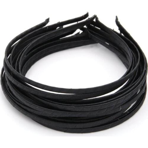 100pcs/lot DIY Hairwear Black Headband Korean Style Cloth Metal Headwear Factory Price Hair Accessories Free Shipping