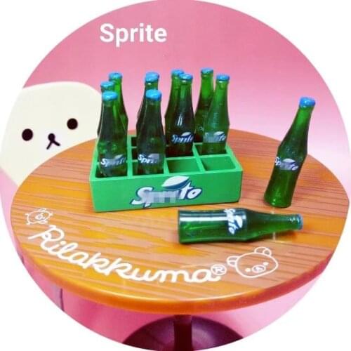 12pcs/dozen Miniature Drink Mini coke Soda drink Dollhouse Play food Doll House blyth BJD 1/6 Doll Toy kitchen food for barbie