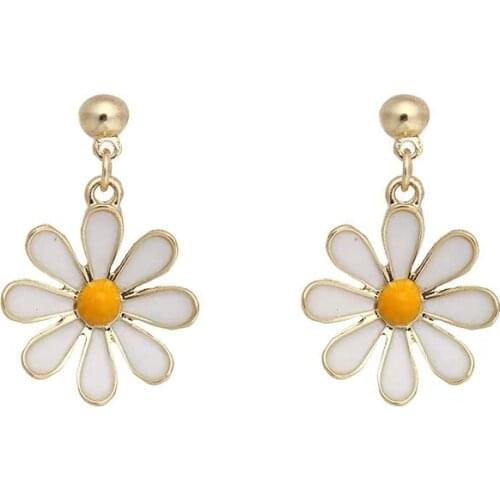 20 pair / lot fashion jewelry metal enamel daisy flower earring