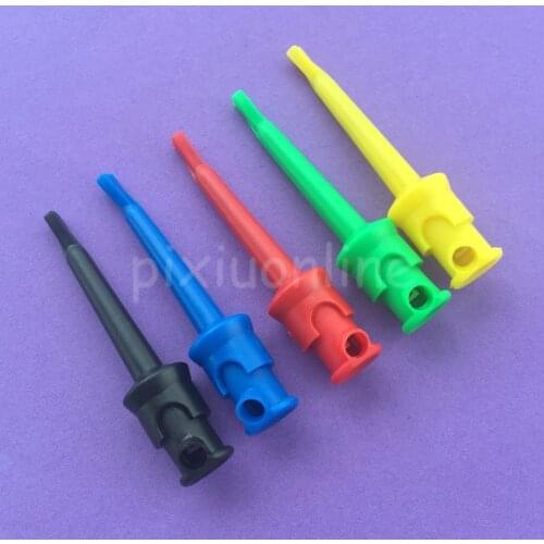 5pieces YT171Y 5COLORS Copper Test Probe Tips Insulated Test Hook Wire Connector Multimeter Pinhead Free Shipping Russia