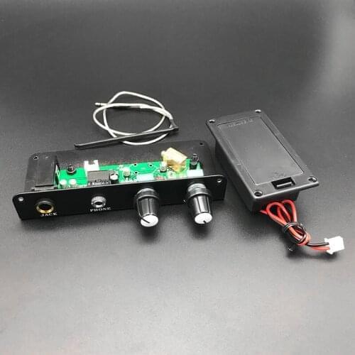 Active Mute Guitar Pickup with Battery Box for Travel Static Guitar Players Black Silent Guitarra Accessories