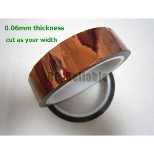 Free Shipping, 1x 19mm*33M *0.06mm Polyimide Tape High Temperature Resistant Adhesive Tape