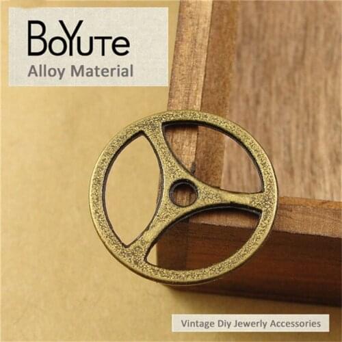 BoYuTe (100 Pieces/Lot) 20MM Wholesale Antique Bronze Plated Zinc Alloy Gear Charms for Diy Jewelry Makings Accessories
