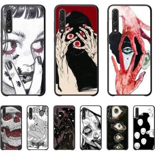 Yinuoda Japanese Horror Manga Soft black Phone Case For Huawei P20 P30 Pro P20 P30 lite P smart Z Y5 Y6 Y7 Y9