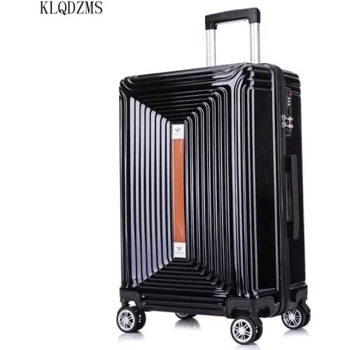 KLQDZMS New Vintage 20"24"inch trolley suitcase password men women travel suitcase on wheel PC rolling luggage