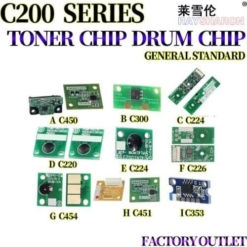 Toner Chip,Drum Chip For Use in Konica Minolta C200 C203 C253 C353 C210 C208 C218 C250 C252 C350 C450 C351 Chinese Version