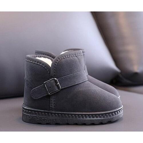 Kids Winter Black Shoes For Little Boys Girl Sneakers ChildrenS Flat Ankle Warm Snow Boots 2020 2 3 4 5 6 7 8 9 10 11 12 Years