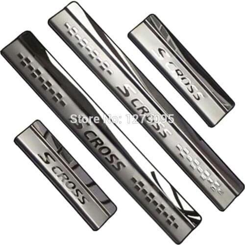 For Suzuki SX4 S-Cross 2014-2018 2019 Stainless Door Sill Scuff Plate Kick Guard Pedal Threshold Step Protector Car Accessories