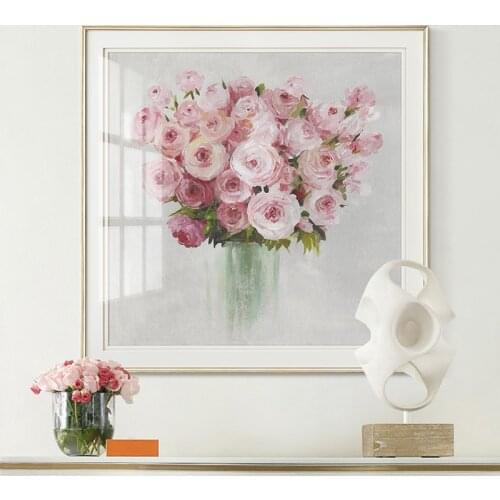 EECAMAIL 5D DIY Diamond Painting Full Diamond Embroidered Modern Living Room Luxury Flower Rose Home Decoration Painting NoFrame