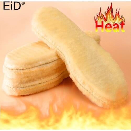 EiD Keep Warm Heated Insole Cashmere Thermal Insoles Thicken Soft Breathable Winter Sport Shoes For Man Woman Boots Pad Sole