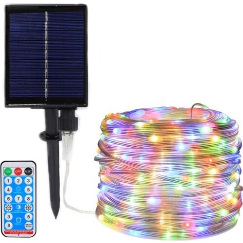 Solar Powered String Light 100/200/300/500 LEDs Holiday Party Fairy Garland Light Christmas Decoration Outdoor Garden Tree Light