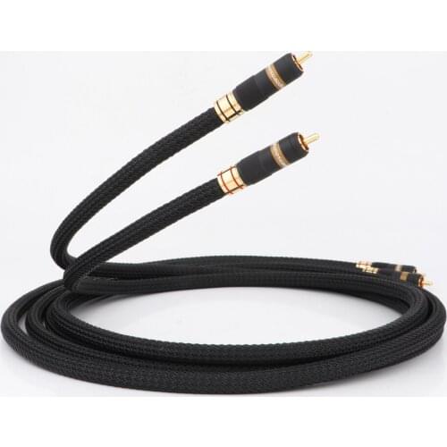 Pair A202R HiFi Audio RCA Male to RCA Male Signal Cable Audiophile RCA Interconnect Mic Wire 2RCA Interconnect Digital Cable